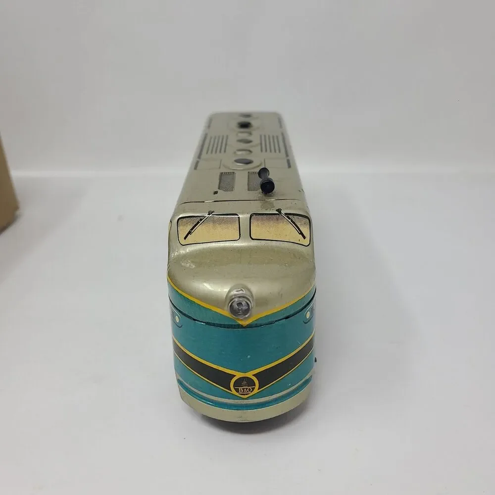 Vintage Marx Tin Train Baltimore & Ohio Locomotive Set w/ Box 5 Cars + Tracks